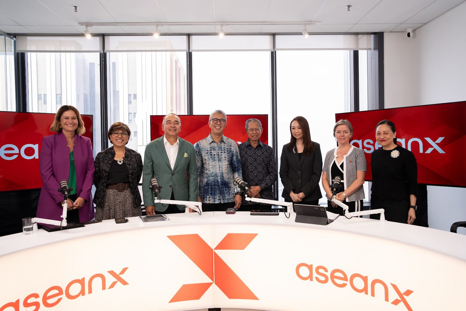 Speakers and guests at the aseanx studio desk, Kuala Lumpur, 16 October 2026